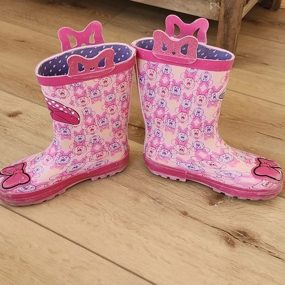 Pink Minnie Mouse Rain Boots, 13-1 - Picture 6 of 9